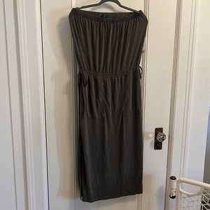 NWT 1. State Twilight hour Olive tree Tube Top Maxi Dress